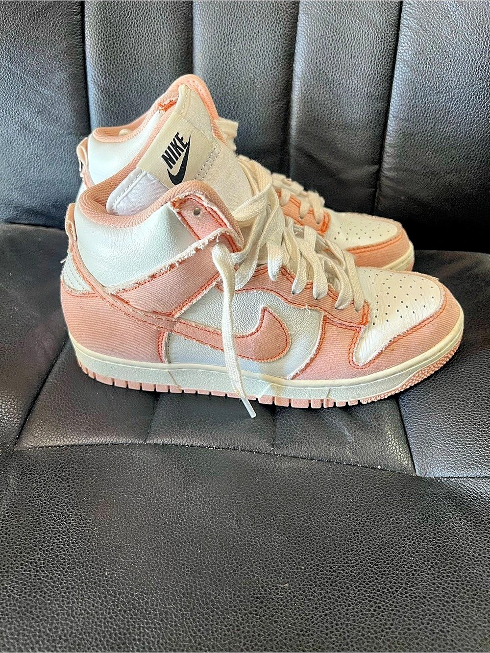 Nike Dunk High 1985 Barely Rose Pink & White Sneakers